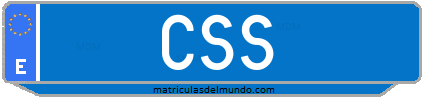 Matrícula de taxi CSS