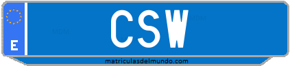 Matrícula de taxi CSW