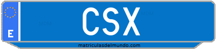 Matrícula de taxi CSX