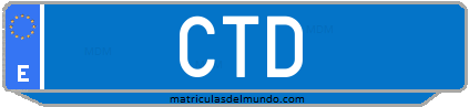 Matrícula de taxi CTD