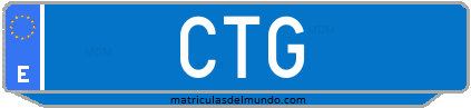 Matrícula de taxi CTG