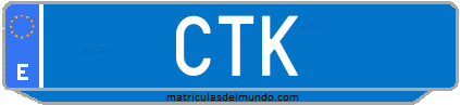 Matrícula de taxi CTK