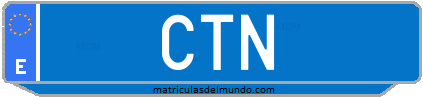 Matrícula de taxi CTN