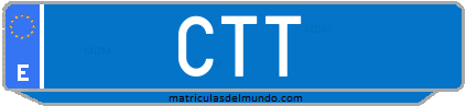 Matrícula de taxi CTT