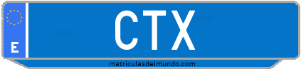 Matrícula de taxi CTX