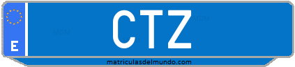 Matrícula de taxi CTZ