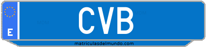 Matrícula de taxi CVB