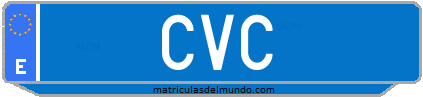 Matrícula de taxi CVC