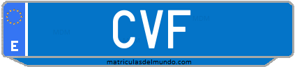 Matrícula de taxi CVF