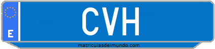 Matrícula de taxi CVH