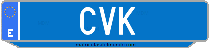 Matrícula de taxi CVK