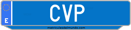 Matrícula de taxi CVP
