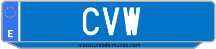 Matrícula de taxi CVW