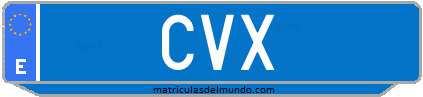 Matrícula de taxi CVX