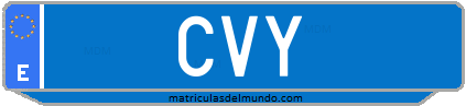 Matrícula de taxi CVY