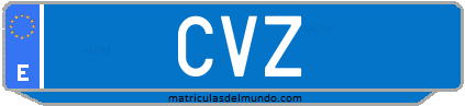 Matrícula de taxi CVZ