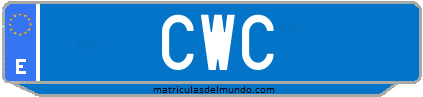 Matrícula de taxi CWC