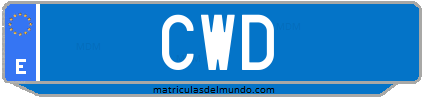 Matrícula de taxi CWD