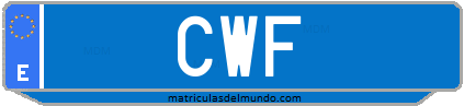 Matrícula de taxi CWF