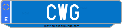 Matrícula de taxi CWG