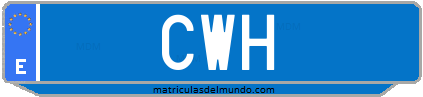 Matrícula de taxi CWH