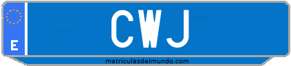 Matrícula de taxi CWJ