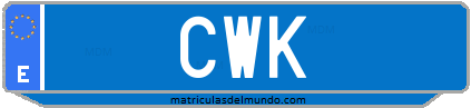 Matrícula de taxi CWK