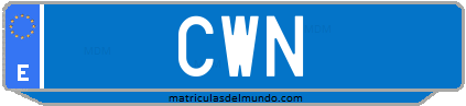 Matrícula de taxi CWN