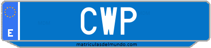 Matrícula de taxi CWP