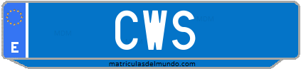 Matrícula de taxi CWS