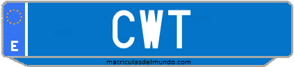 Matrícula de taxi CWT