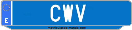 Matrícula de taxi CWV