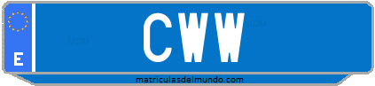 Matrícula de taxi CWW
