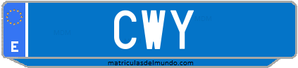 Matrícula de taxi CWY