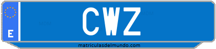 Matrícula de taxi CWZ