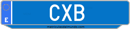 Matrícula de taxi CXB