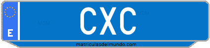 Matrícula de taxi CXC