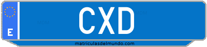 Matrícula de taxi CXD