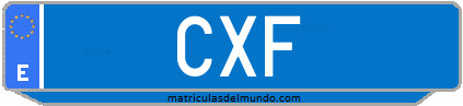 Matrícula de taxi CXF