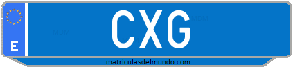 Matrícula de taxi CXG