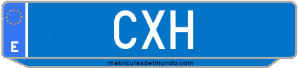 Matrícula de taxi CXH