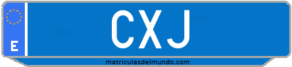 Matrícula de taxi CXJ