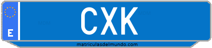 Matrícula de taxi CXK
