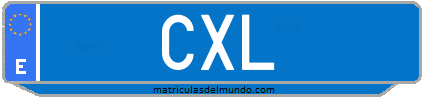 Matrícula de taxi CXL