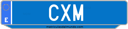 Matrícula de taxi CXM
