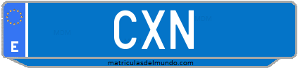 Matrícula de taxi CXN