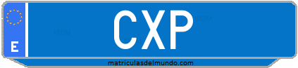Matrícula de taxi CXP