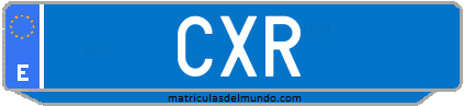 Matrícula de taxi CXR