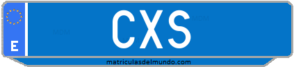 Matrícula de taxi CXS