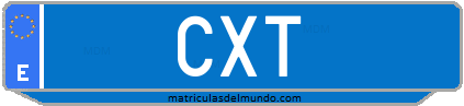 Matrícula de taxi CXT